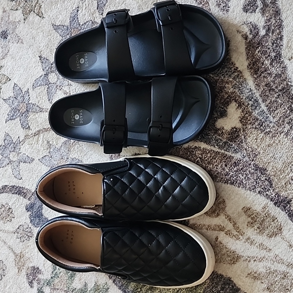 Womens Shade and shore slides NWOT & A New Day Reese Loafers 7